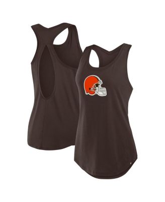Fanatics - Women's Brown Cleveland Browns Iron Fan Tank Top