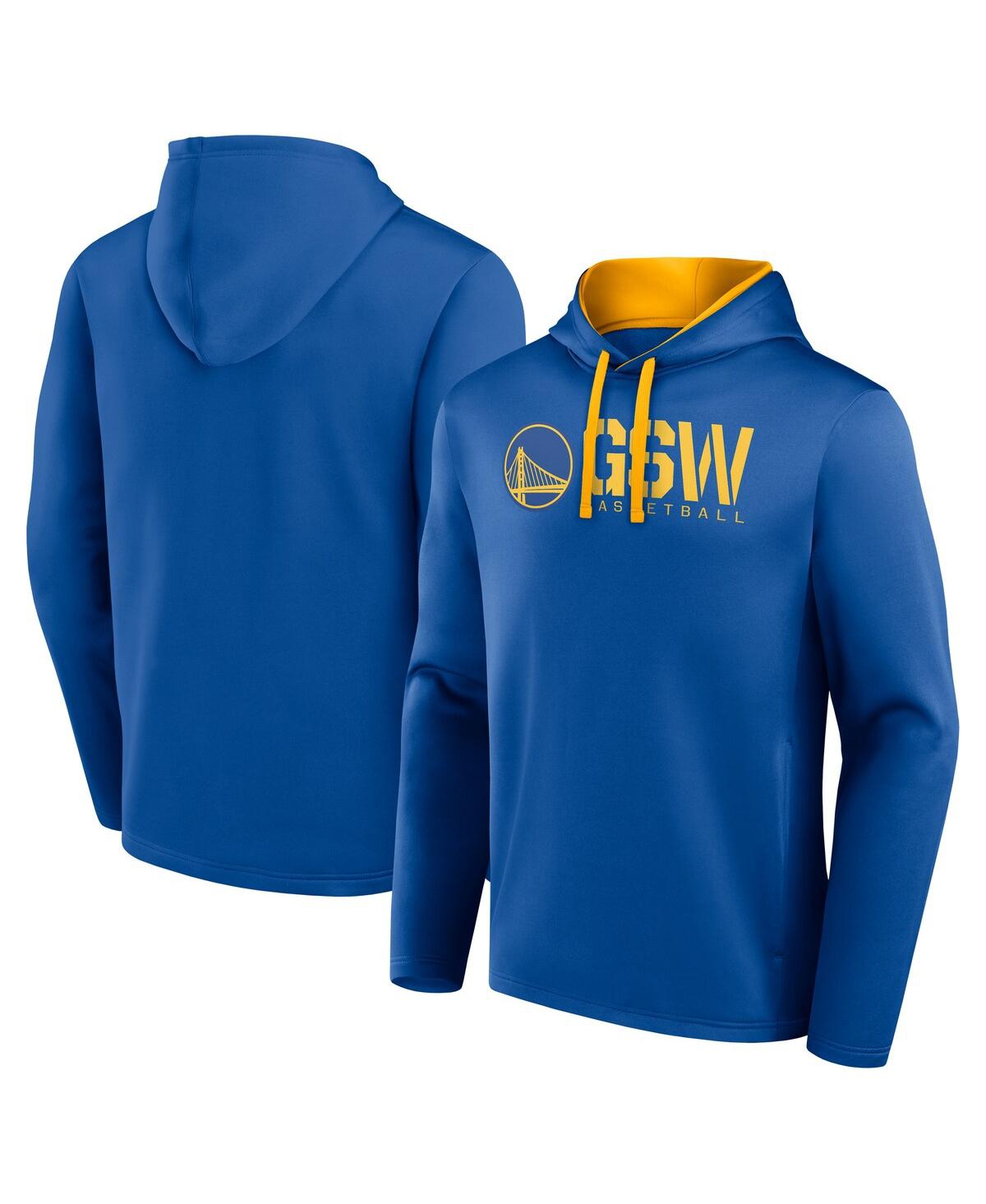 Logo Athletic Men's Royal Golden State Warriors Head Start Pullover Hoodie In Blue