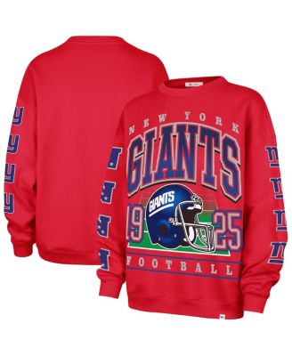 '47 Brand - Women's Red New York Giants Go Big Oversized Pullover Sweatshirt