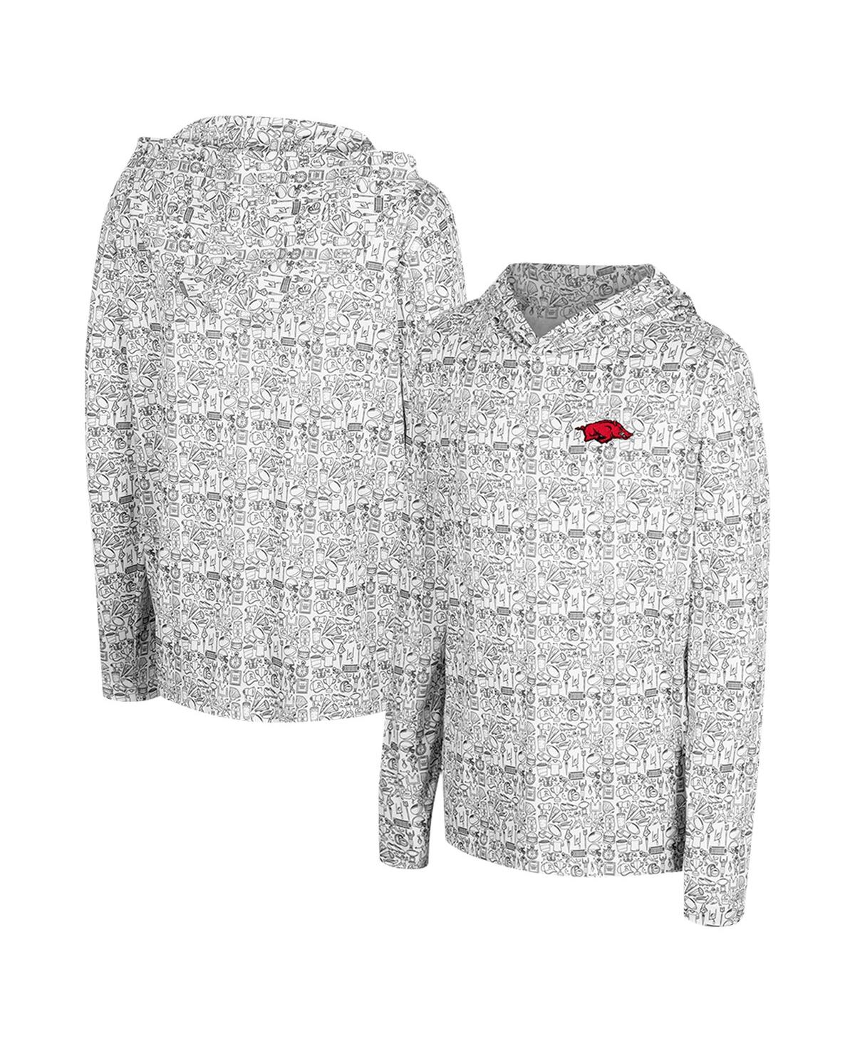 Colosseum Big Boys and Girls Black Arkansas Razorbacks All-Over Print Hoodie
