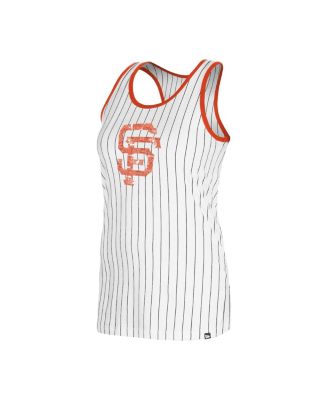 Women's White San Francisco Giants Gameday Pinstripe Tank Top