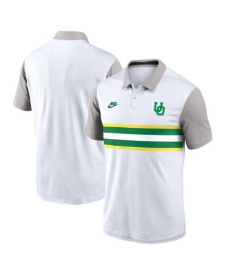 Nike - Men's White/Gray Oregon Ducks Athletic Prep Legacy Logo Vapor Performance Polo