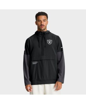 Nike - Black Las Vegas Raiders Sideline Anorak Half-Zip Hoodie Jacket