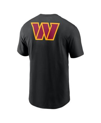 Men's Black Washington Commanders Rewind Front and Back Hit Essential T-Shirt