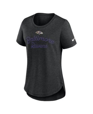 Women's Black Baltimore Ravens Script Tri-Blend T-Shirt