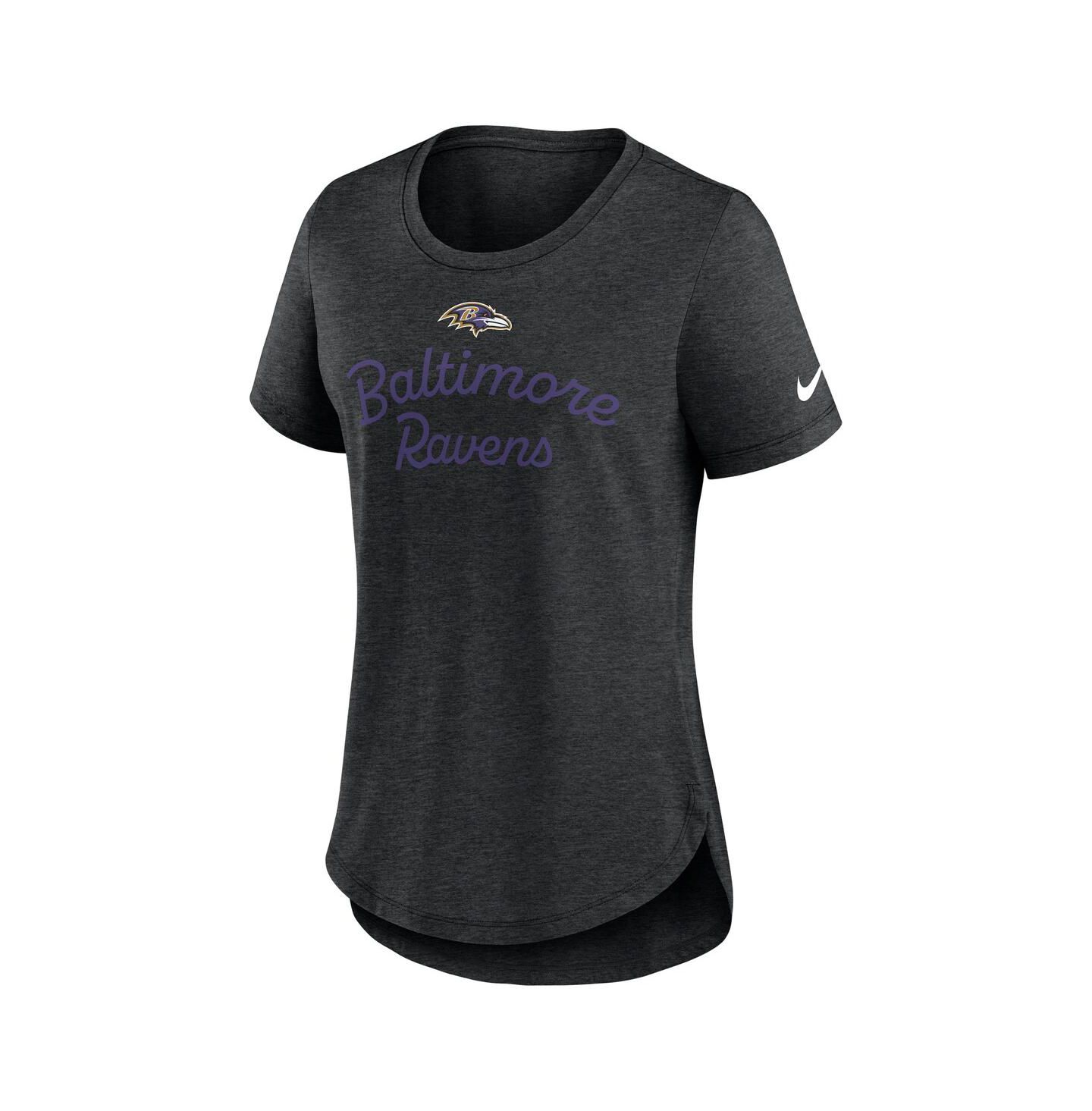 Женская футболка Nike Black Baltimore Ravens Script Tri-Blend — фото 2