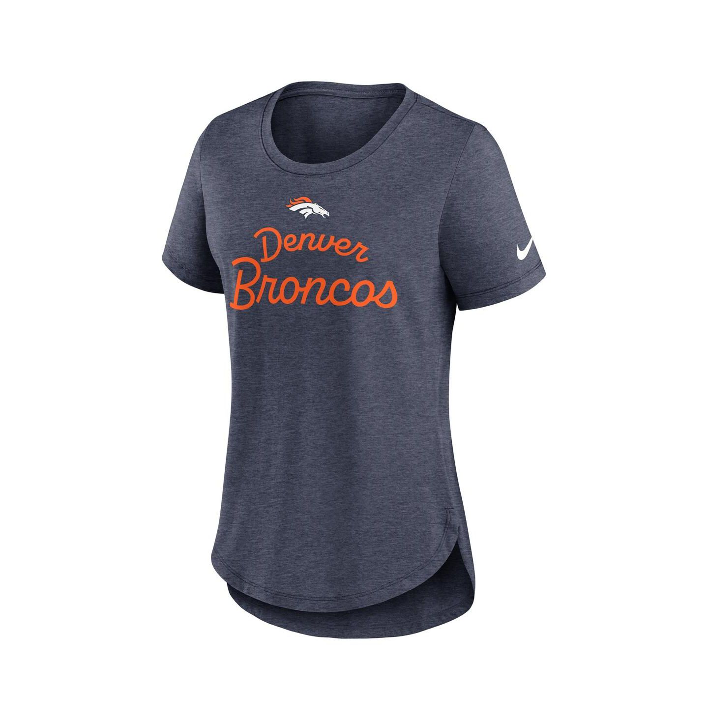 Женская футболка Nike Navy Denver Broncos Script Tri-Blend — фото 2