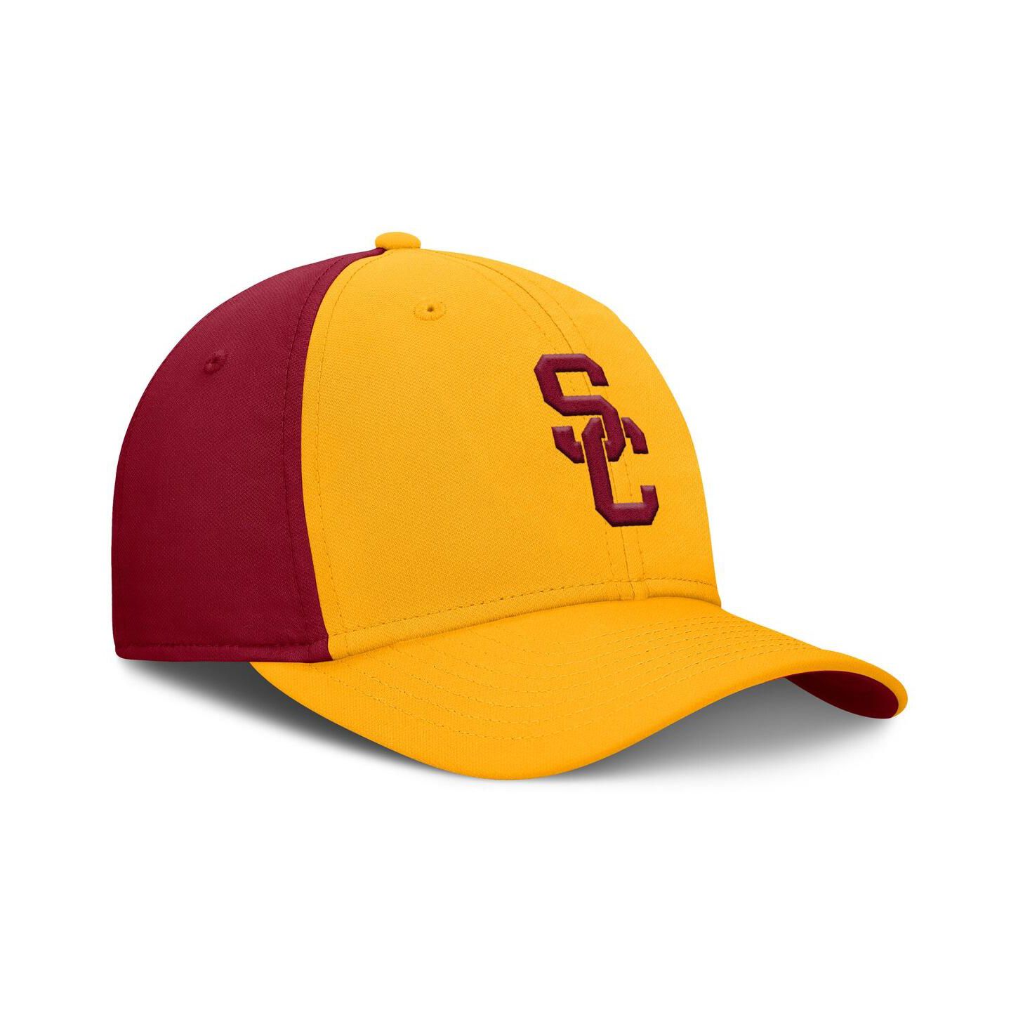 Мужская кепка Nike Gold/Cardinal USC Trojans 2025 Sideline Rise Local Performance Flex Hat — фото 3