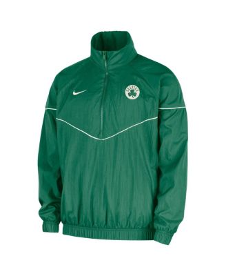 Men's Kelly Green Boston Celtics Courtside Windrunner Woven Half-Zip Jacket