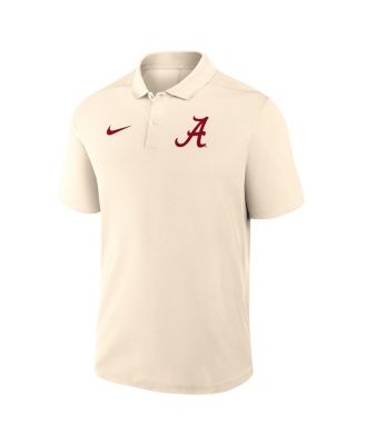 Men's Tan Alabama Crimson Tide Primary Logo Victory Performance Polo Shirt