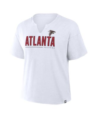 Fanatics - Women's White Atlanta Falcons Redzone Slub Boxy T-Shirt