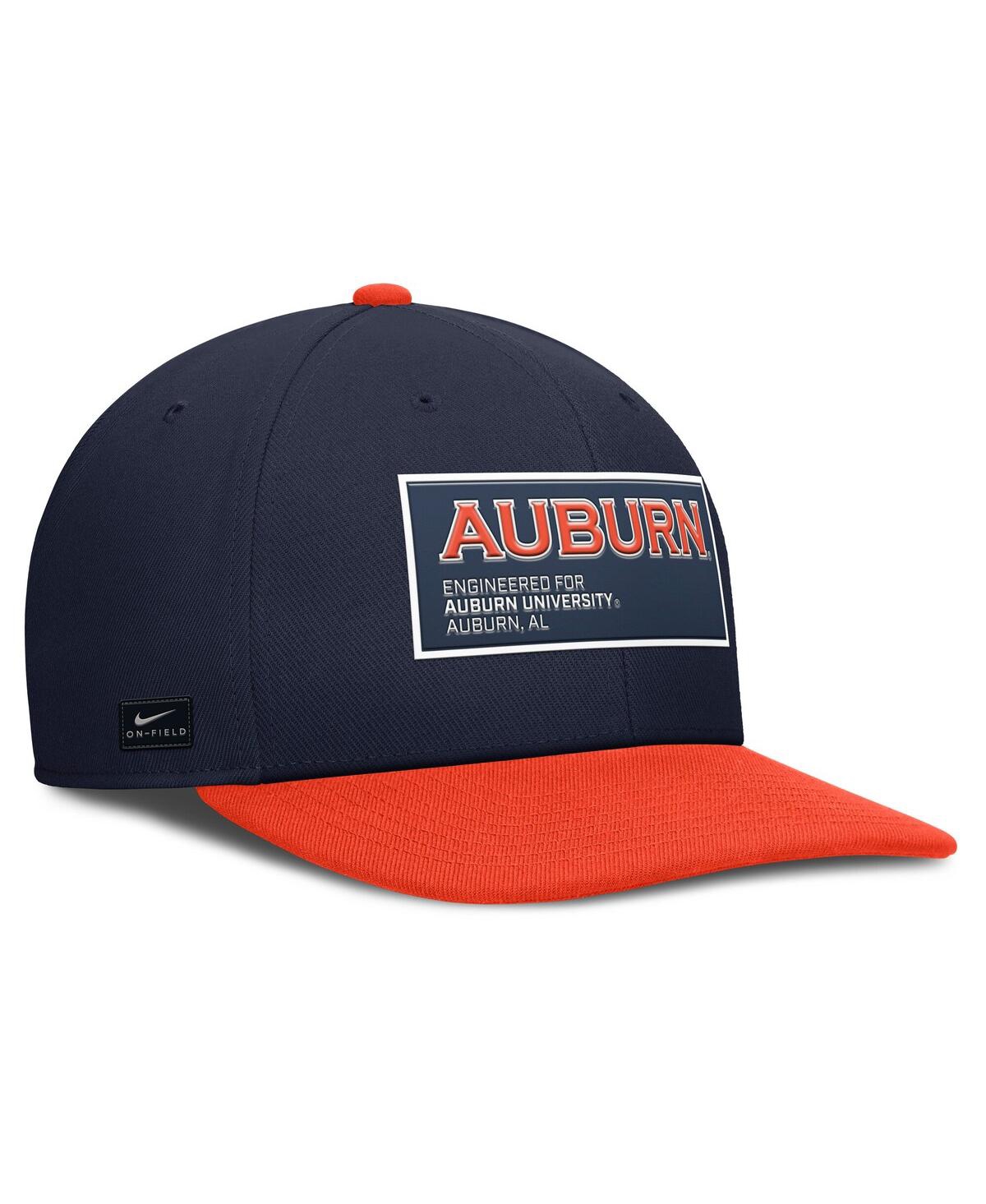 Nike Men's Navy/orange Auburn Tigers 2025 On-field Patch Pro Dri-fit Snapback Hat In Multi