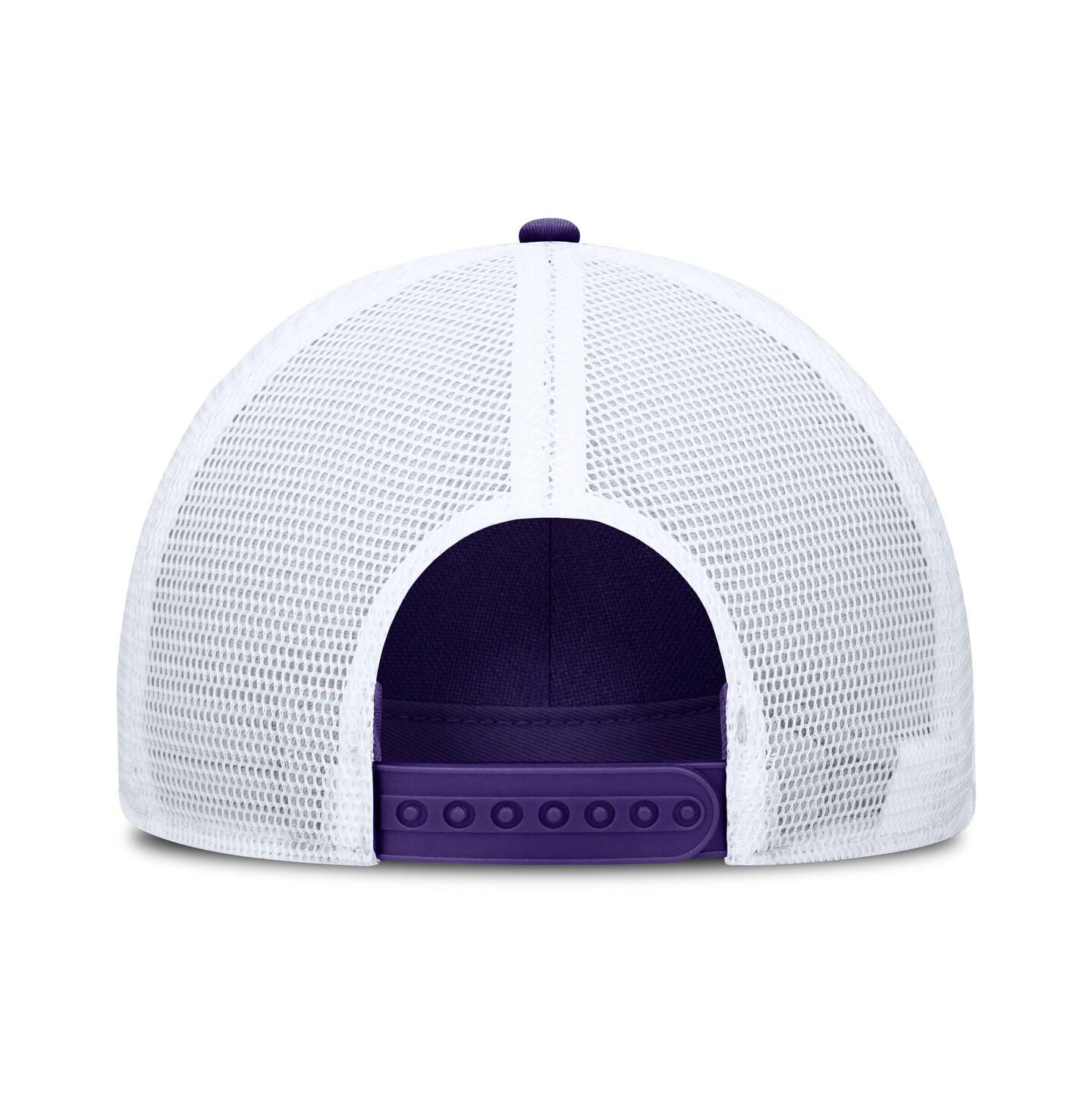 Мужская кепка Nike Purple/White LSU Tigers 2025 On-Field Rise Engineered Trucker Adjustable Hat — фото 4