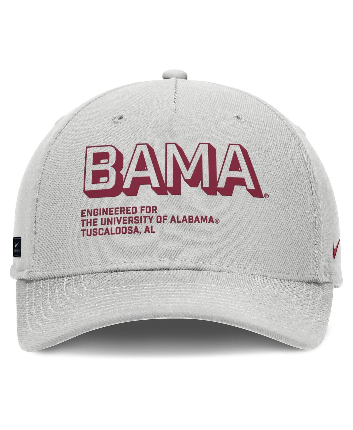 Nike Gray Alabama Crimson Tide 2025 Sideline Dust Pinched Rise Adjustable Hat In Gray