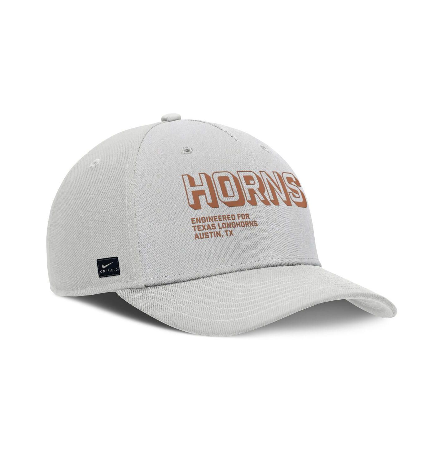 Мужская кепка Nike Gray Texas Longhorns 2025 Sideline Dust Pinched Rise Adjustable Hat — фото 2