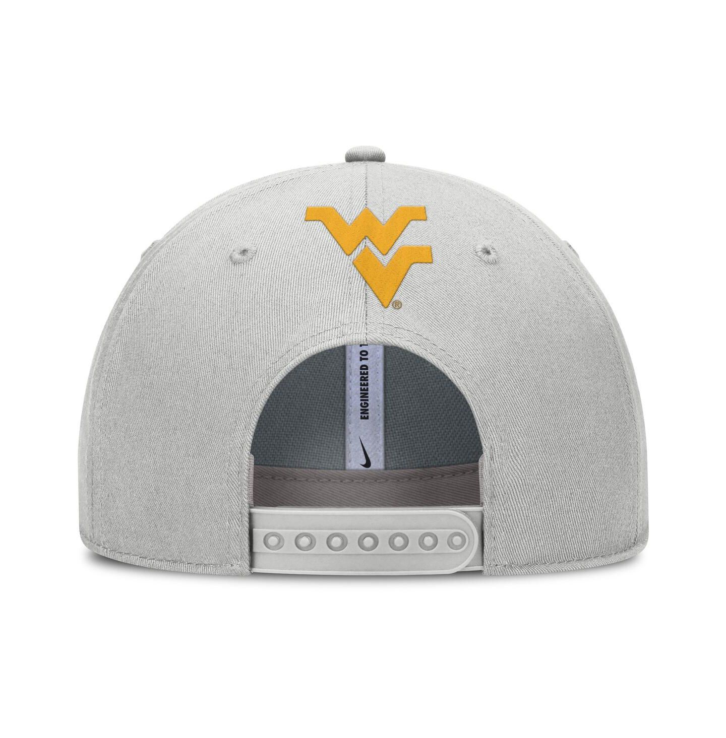 Мужская кепка Nike Gray West Virginia Mountaineers 2025 Sideline Dust Pinched Rise Adjustable Hat — фото 2