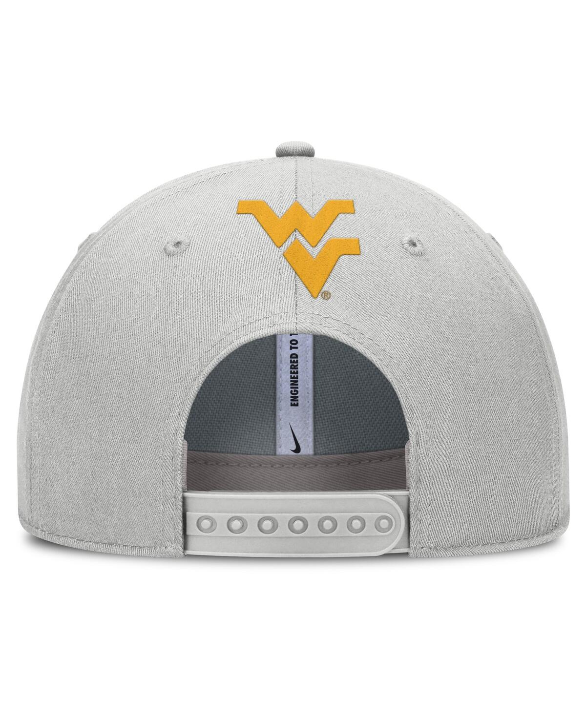 Nike Men's Gray West Virginia Mountaineers 2025 Sideline Dust Pinched Rise Adjustable Hat In Gray