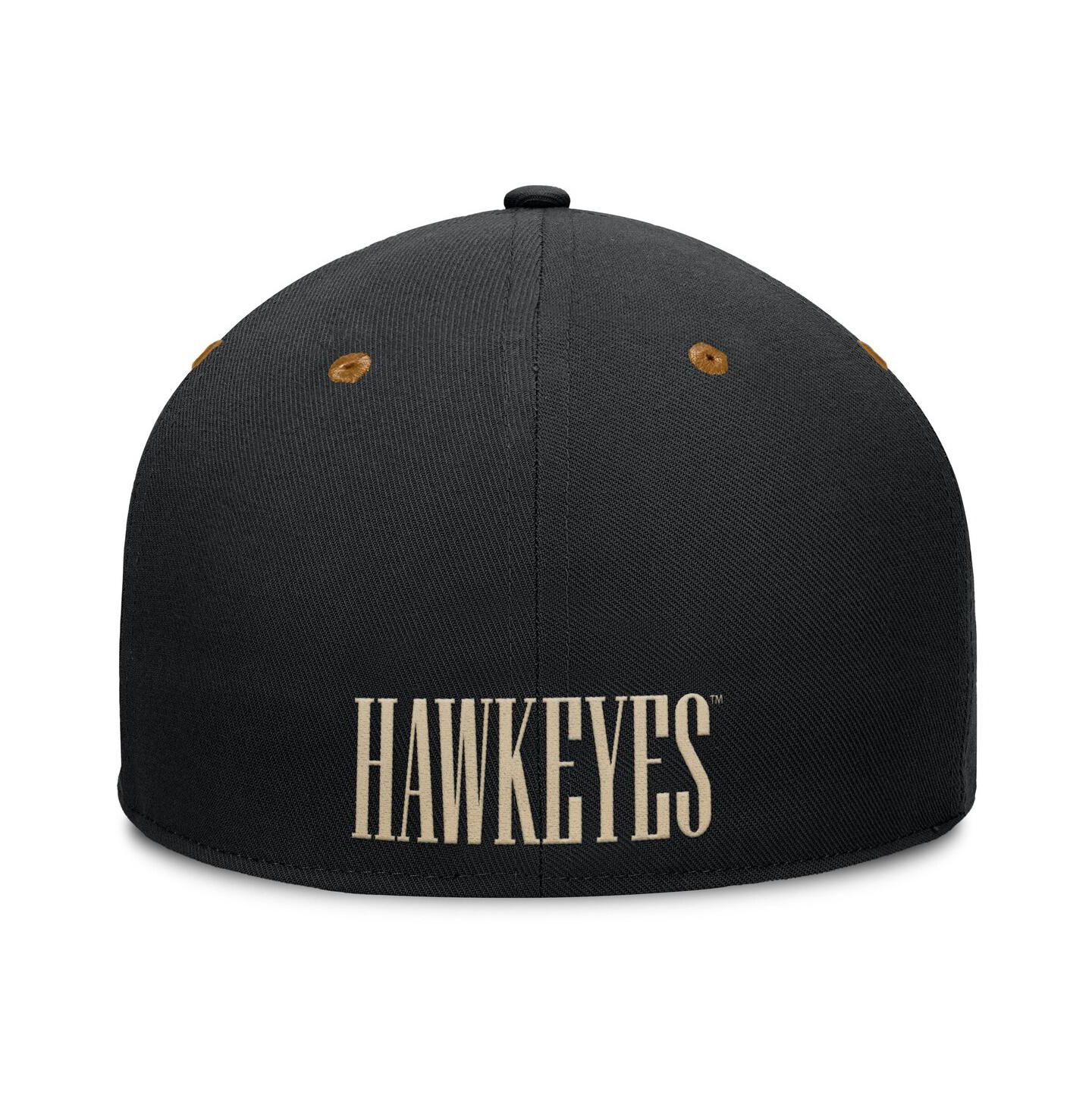 Мужская кепка Fanatics Black/Brown Iowa Hawkeyes NoBo Fitted Hat — фото 3