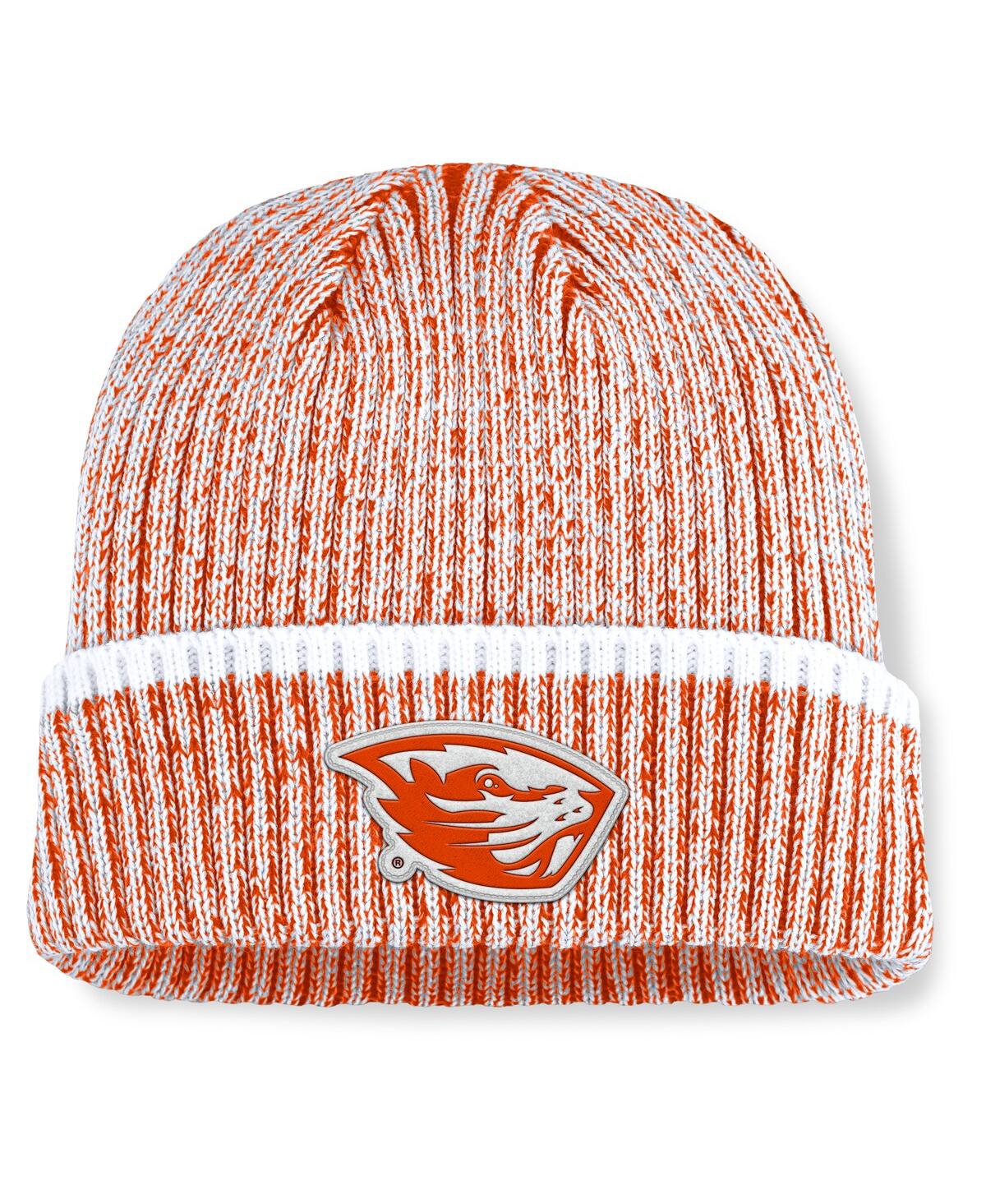 Fanatics Men's Orange/White Oregon State Beavers Haze Cuffed Knit Hat