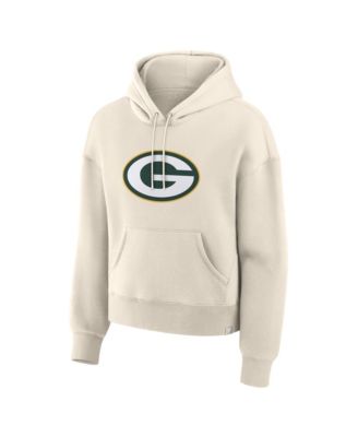 Women's Cream Green Bay Packers Dove Legacy Pullover Hoodie
