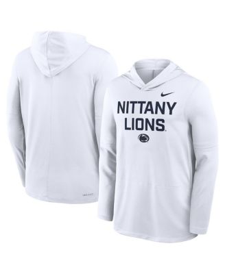 Men's White Penn State Nittany Lions 2025 Sideline Performance Long Sleeve Hoodie T-Shirt