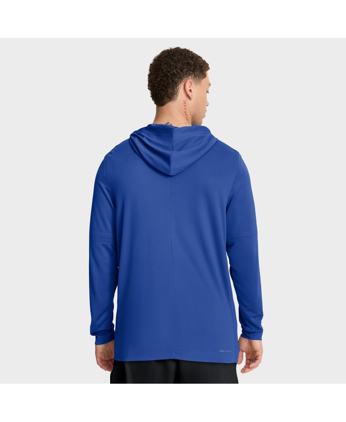 Nike Royal Kentucky Wildcats 2025 Sideline Performance Long Sleeve Hoodie T-shirt In Blue