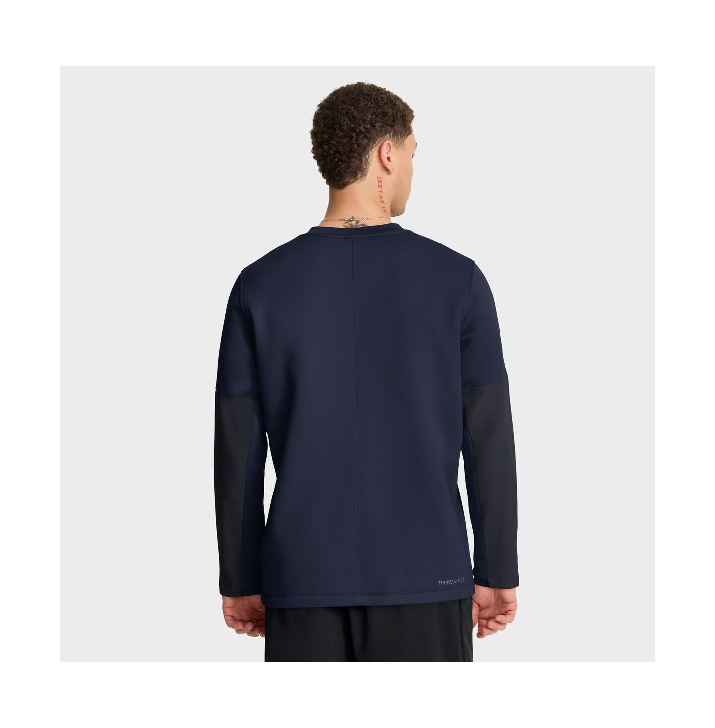Мужская футболка Nike Navy Auburn Tigers 2025 Sideline Coach Dri-FIT Long Sleeve — фото 2