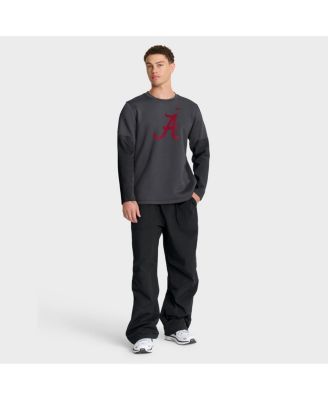 Men's Anthracite Alabama Crimson Tide 2025 Sideline Coach Performance Long Sleeve T-Shirt