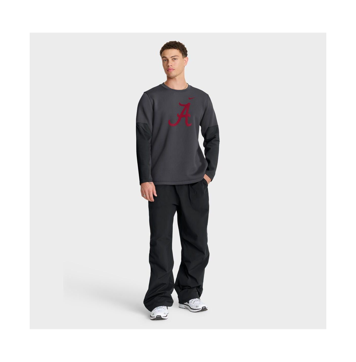 Мужская футболка Nike Anthracite Alabama Crimson Tide 2025 Sideline Coach Performance Long Sleeve — фото 3