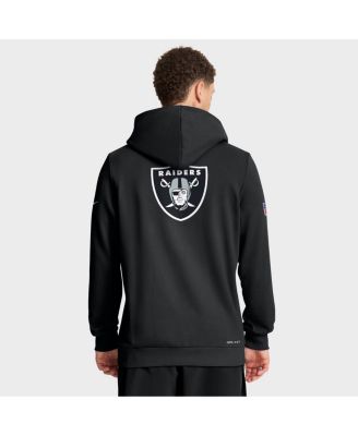 Men's Black Las Vegas Raiders Sideline Standard Issue Utility Player Dri-FIT Full-Zip Hoodie