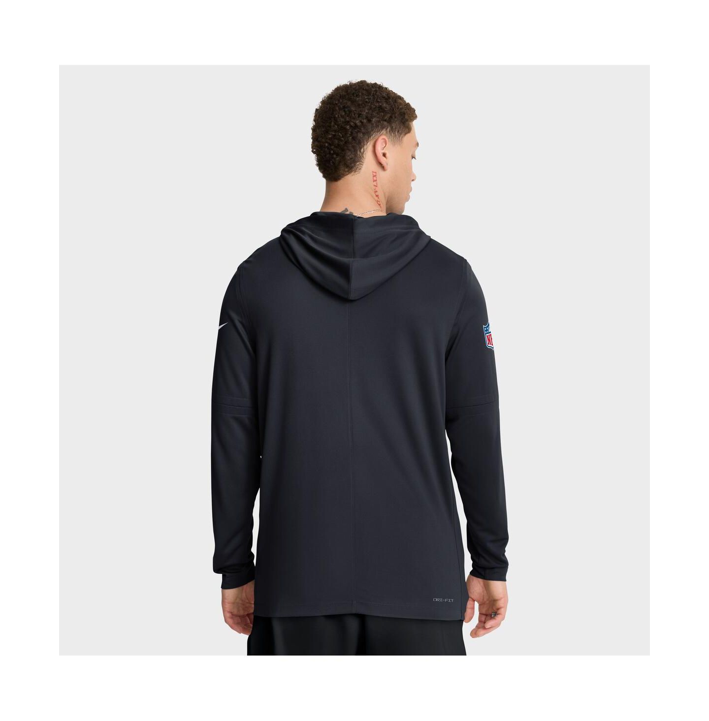 Мужское худи Nike Red Houston Texans Sideline Pure Fury Performance Long Sleeve T-Shirt, цвет: Тёмно-синий — фото 2