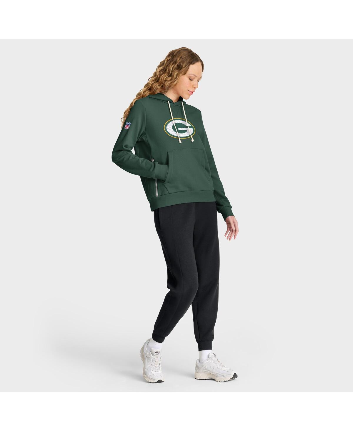 Nike Green Green Bay Packers Sideline Standard Issue Initial Home Dri-fit Hoodie In Green