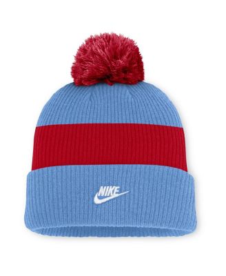 Men's Light Blue/Red St. Louis Cardinals Cooperstown Collection Peak Standard Cuffed Pom with Knit Hat