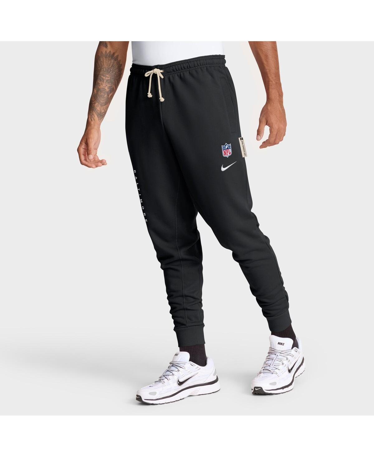 Nike Men's Black Baltimore Ravens Sideline Standard Issue Ground Game Dri-fit Taper Pants In Black
