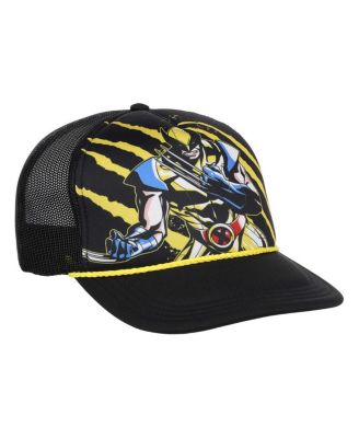 Men's Black Wolverine Big Front Foam Trucker Adjustable Hat