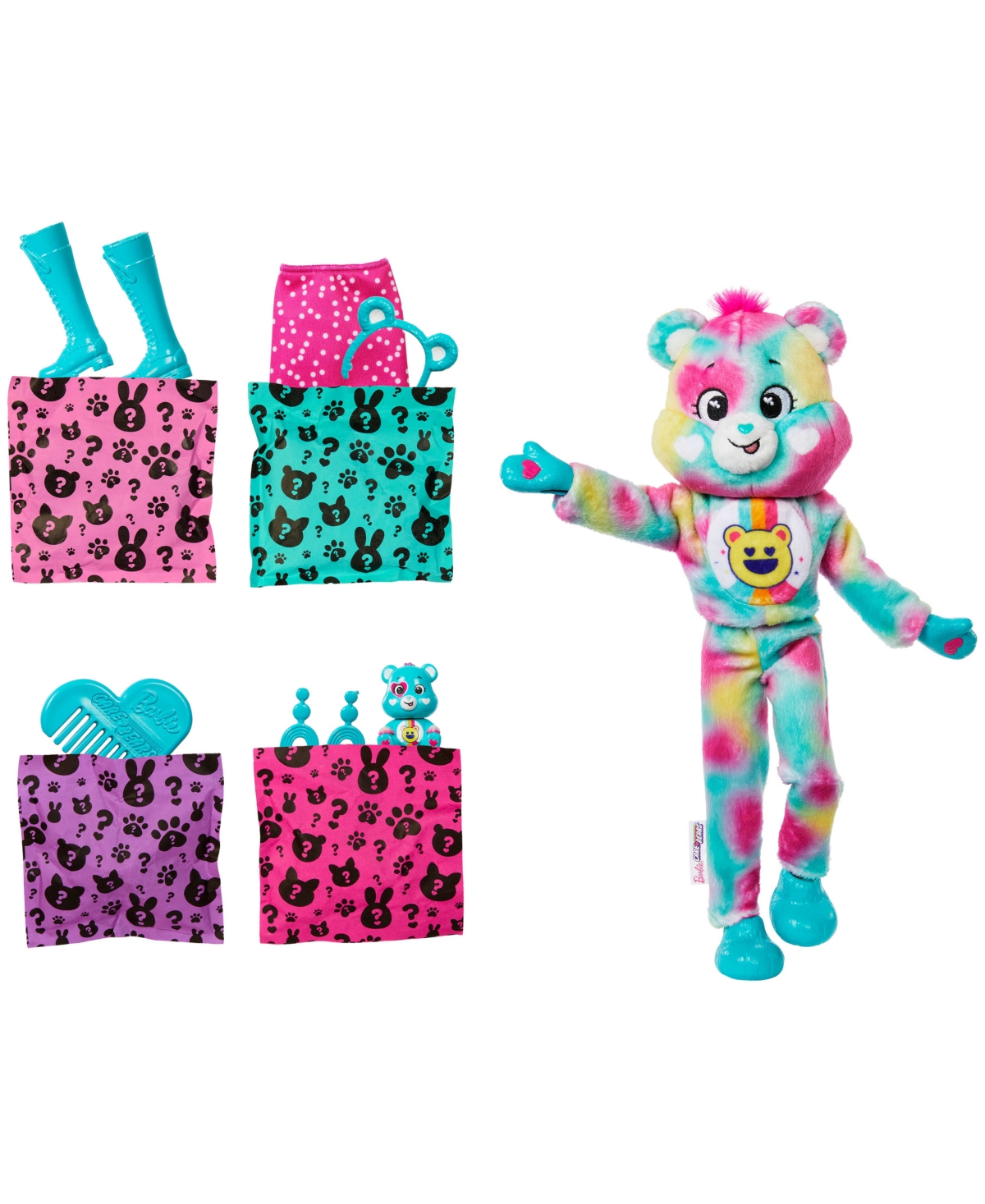Barbie Cutie Reveal Care Bears Doll And Accessories In Pink