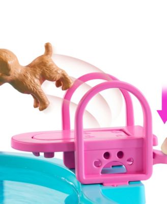 Dream Pool Playset with Slide and Bubbling Hot Tub 20 Plus Accessories Including Pet