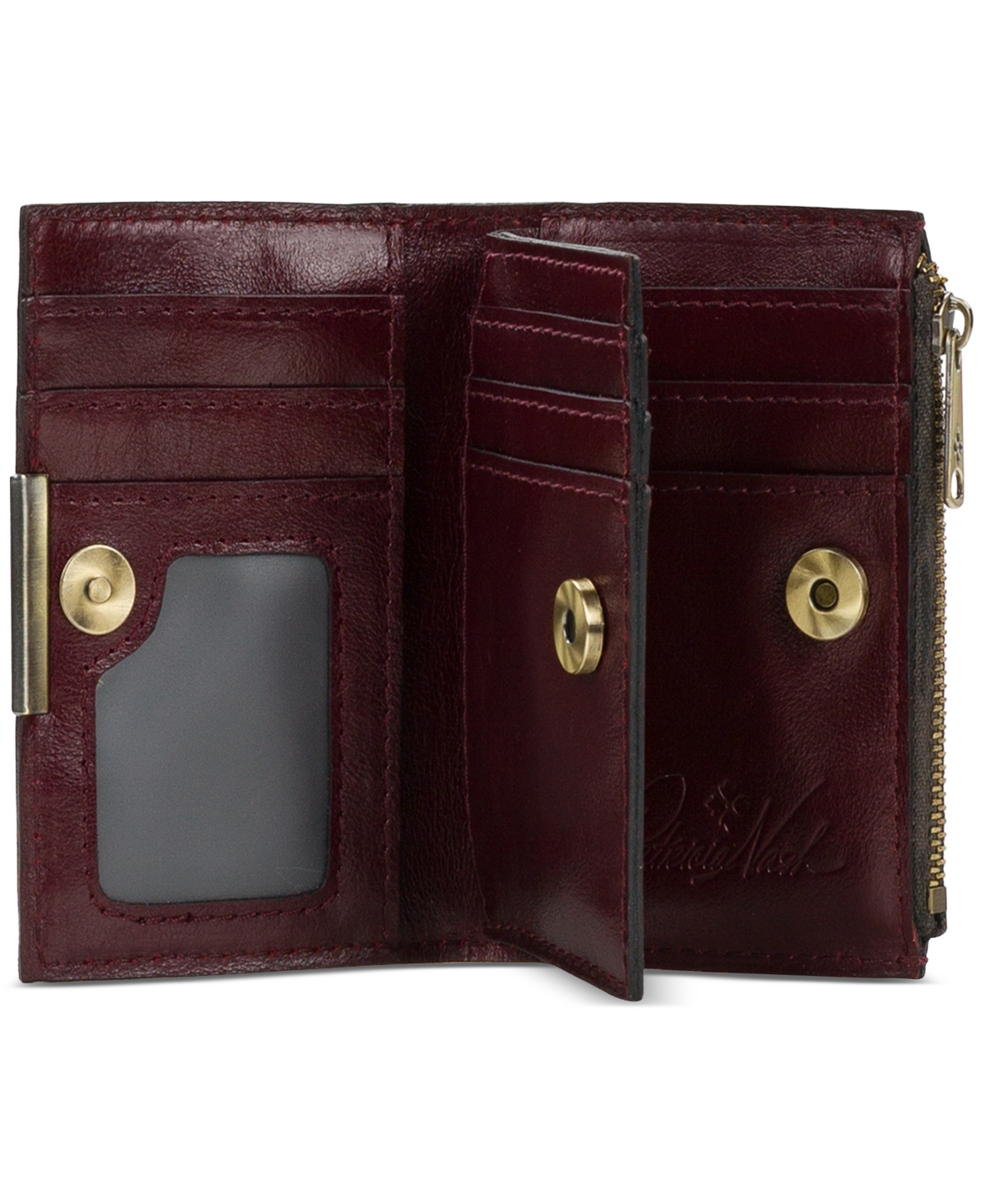 Patricia Nash Women's Busalla Bifold Zipper Wallet In Burgundy