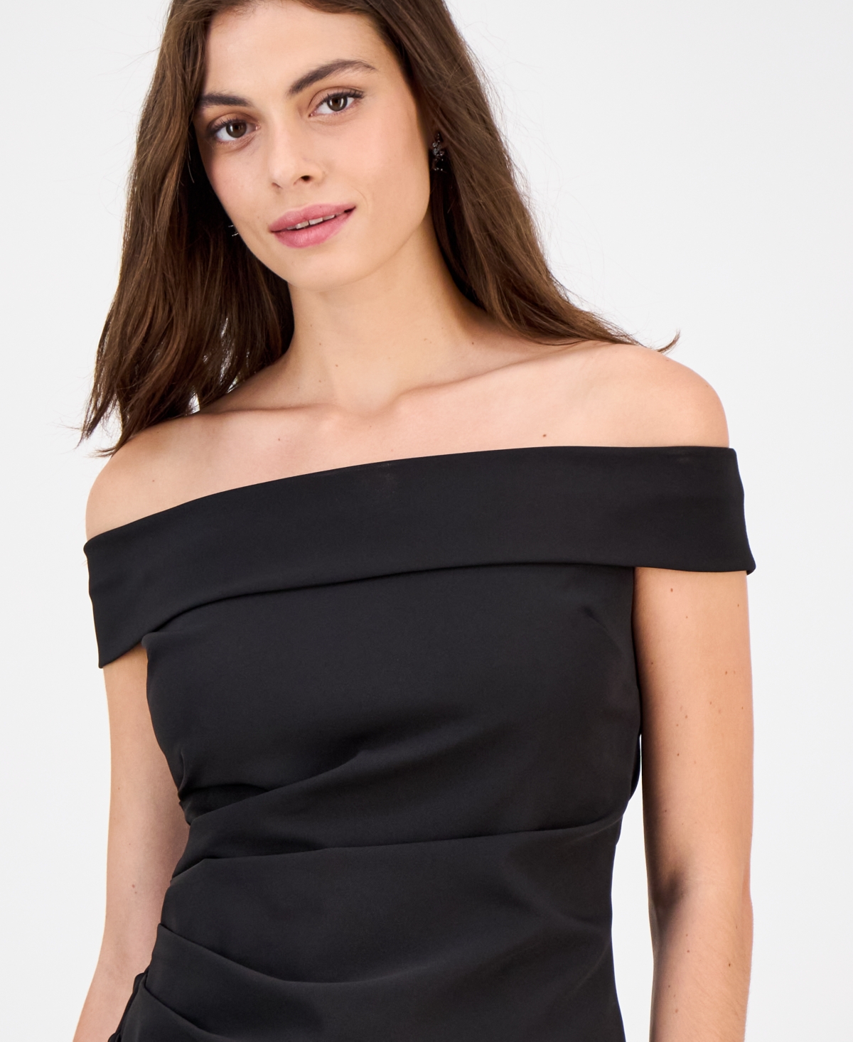 Sam Edelman/s Rothschild & Co Inc Sam Edelman Women's Off-the-shoulder Mini Dress In Black