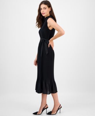 Women's Sleeveless Pleated Midi Dress