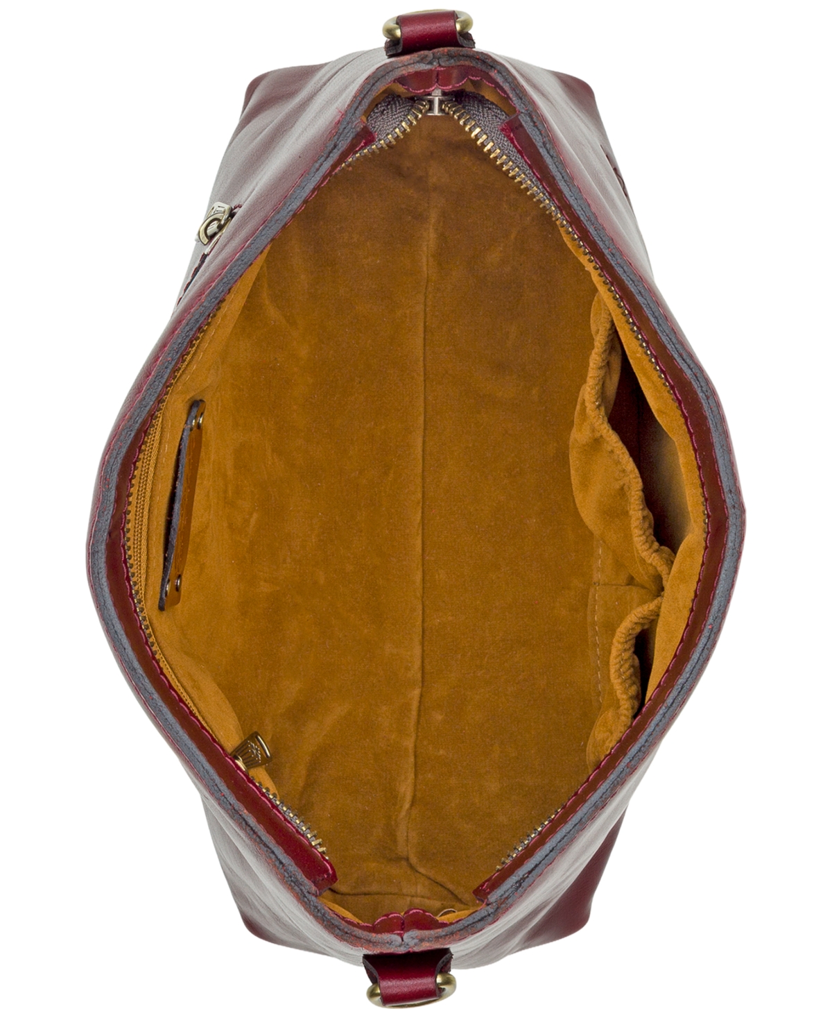 Patricia Nash Betta Medium Leather Crossbody, Created For Macy's In Burgundy