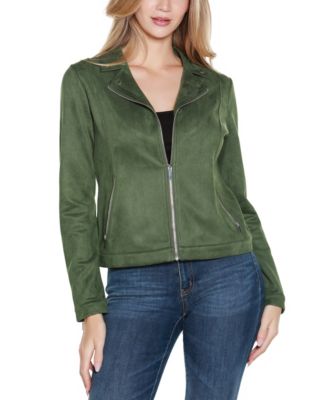 Women's Faux-Suede Moto Jacket