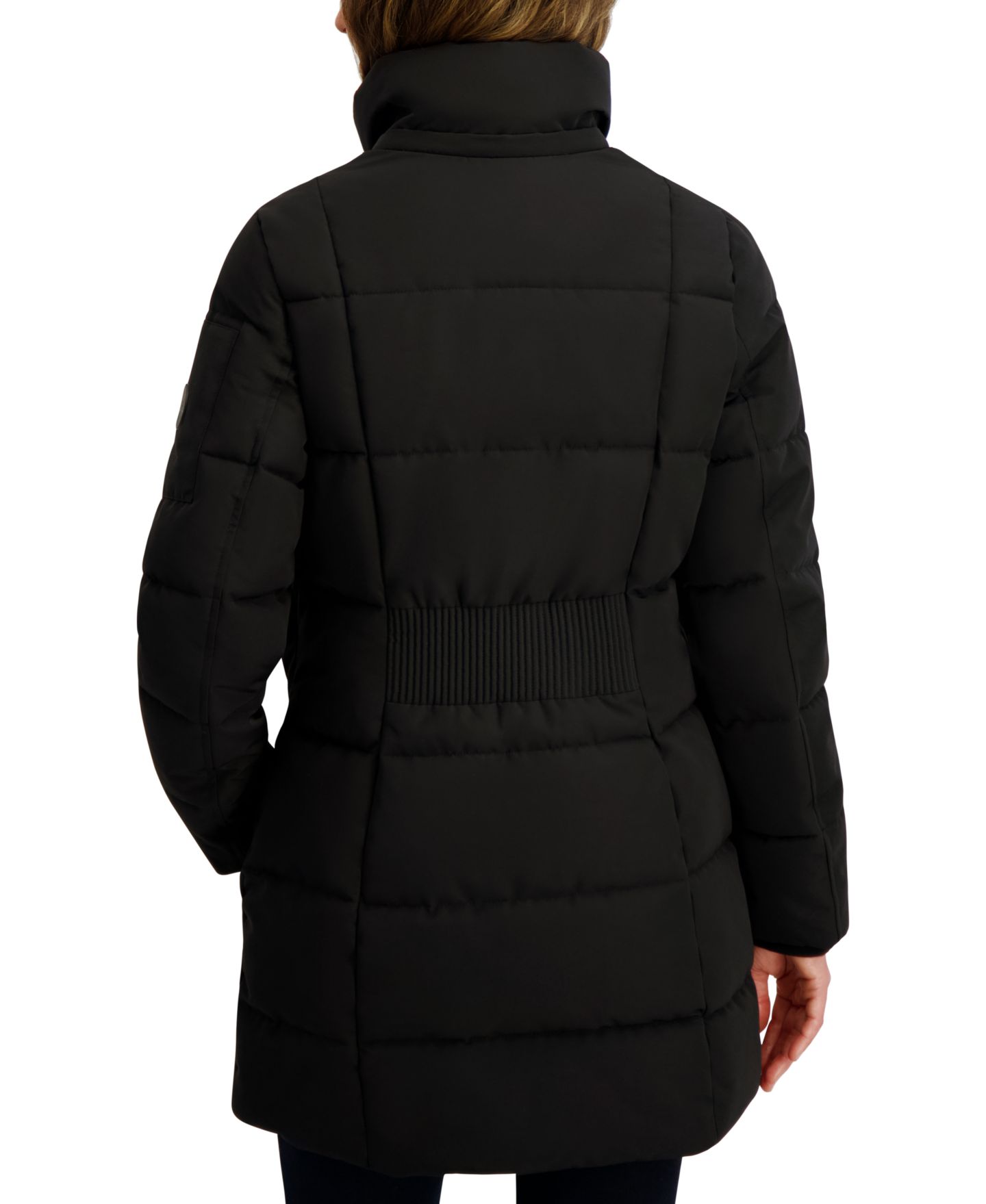 Женская куртка Nautica Faux-Fur-Trim Hooded Puffer, цвет: Чёрный — фото 9