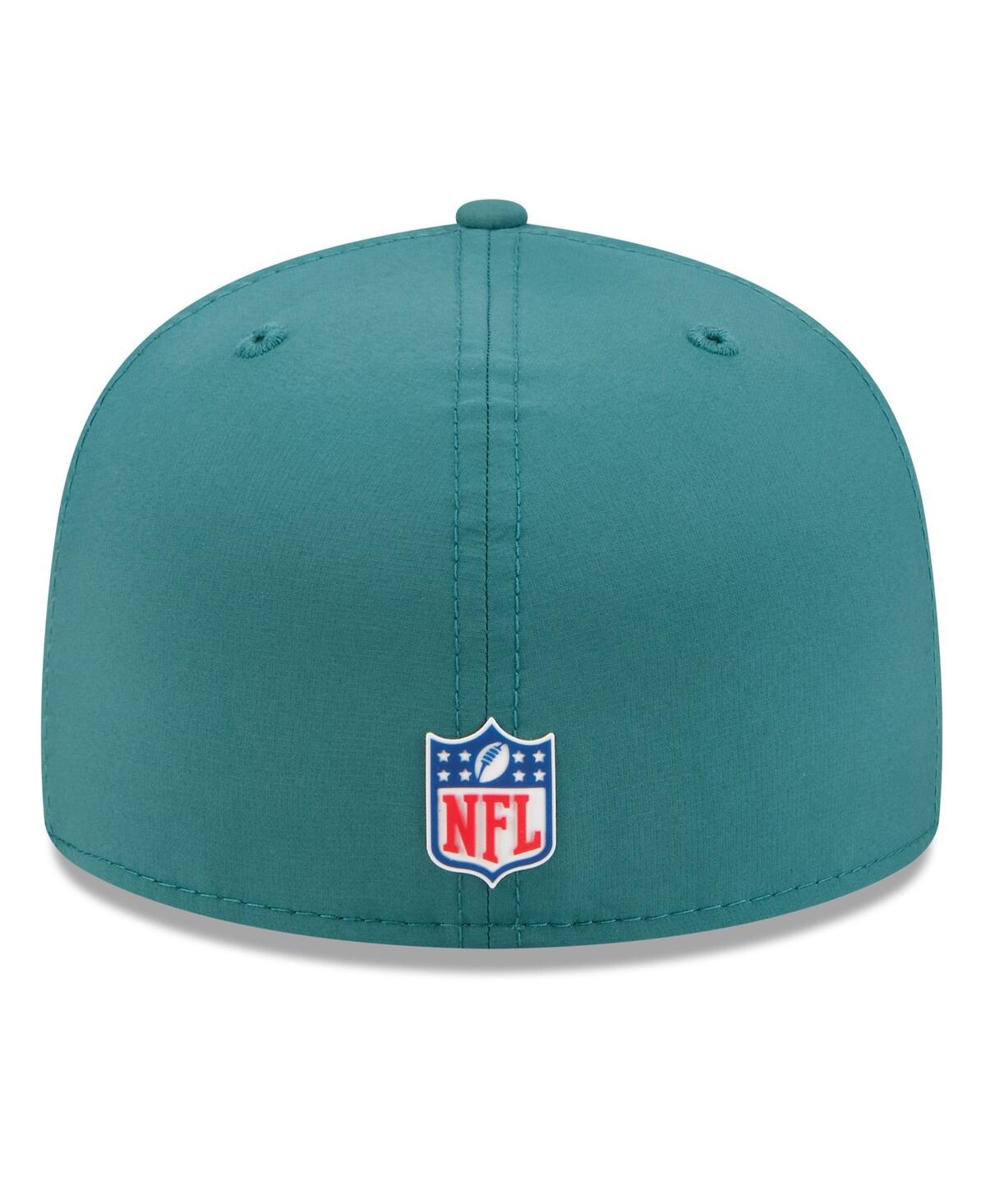 New Era Men's Midnight Green Philadelphia Eagles 2025 Sideline 59fifty Fitted Hat In Blue