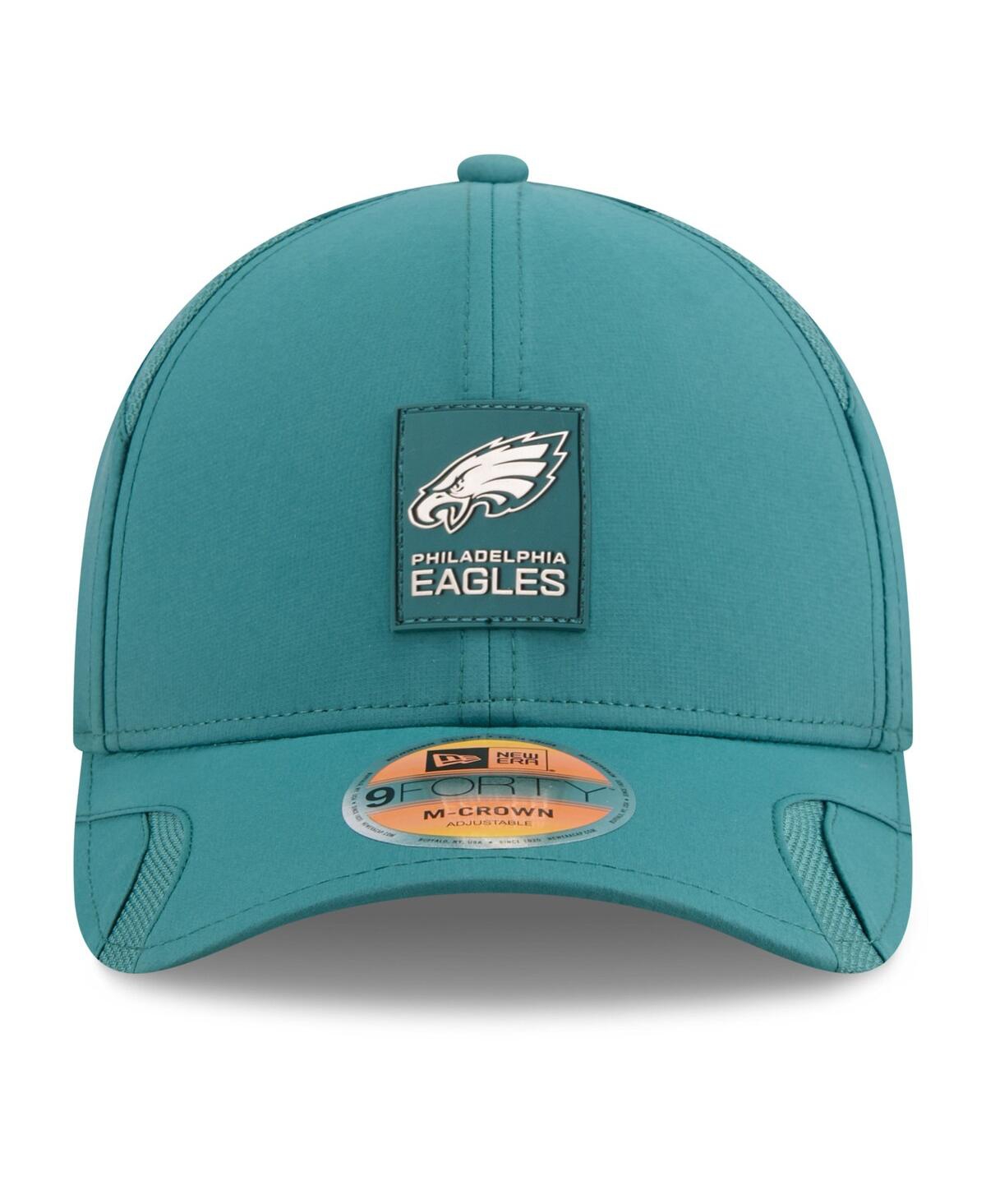 New Era Big Boys And Girls Midnight Green Philadelphia Eagles 2025 Sideline M-crown 9forty Adjustable Hat In Blue