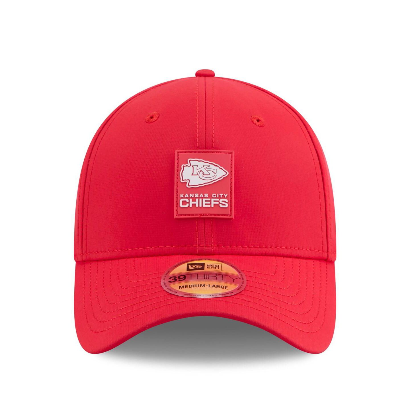 Мужская кепка New Era Red Kansas City Chiefs 2025 Sideline 39THIRTY Flex Hat — фото 5