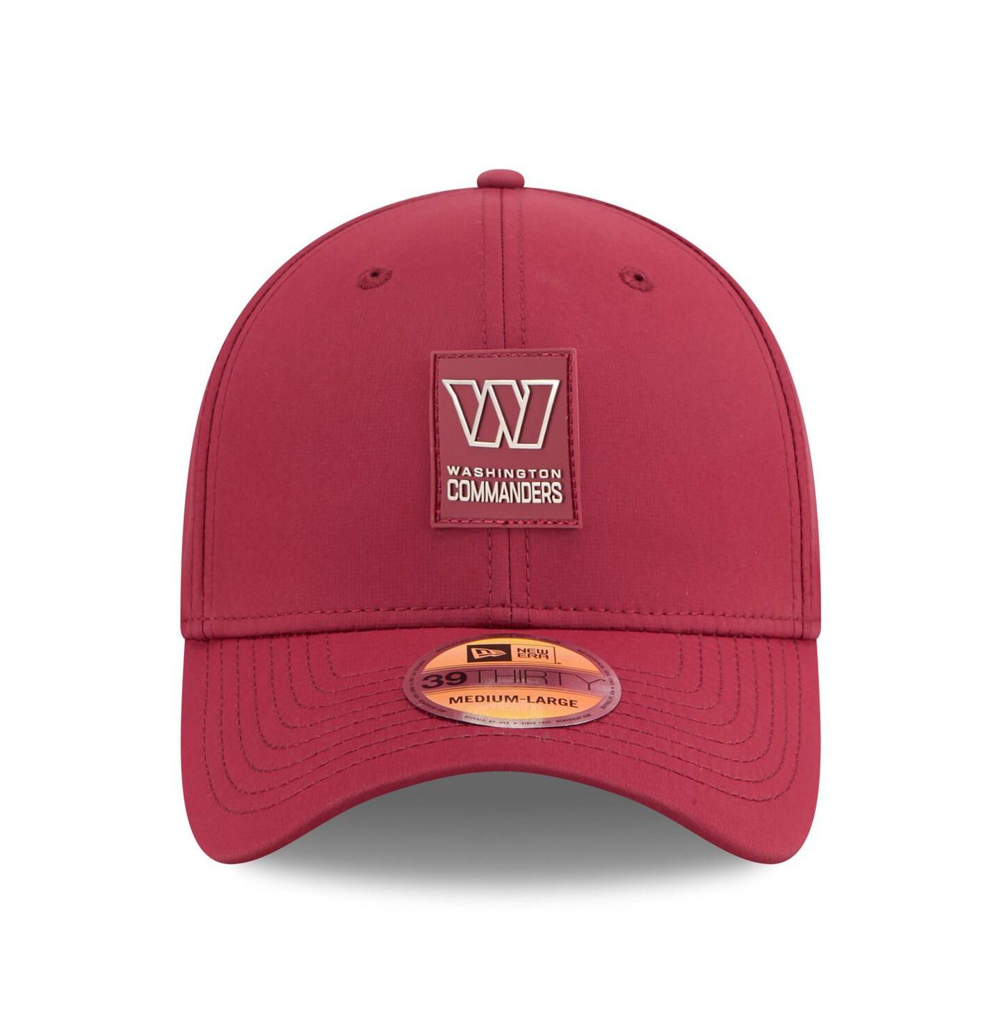 Мужская кепка New Era Burgundy Washington Commanders 2025 Sideline 39THIRTY Flex Hat — фото 5