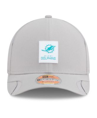 Men's Gray Miami Dolphins 2025 Sideline M-Crown 9FORTY Adjustable Hat