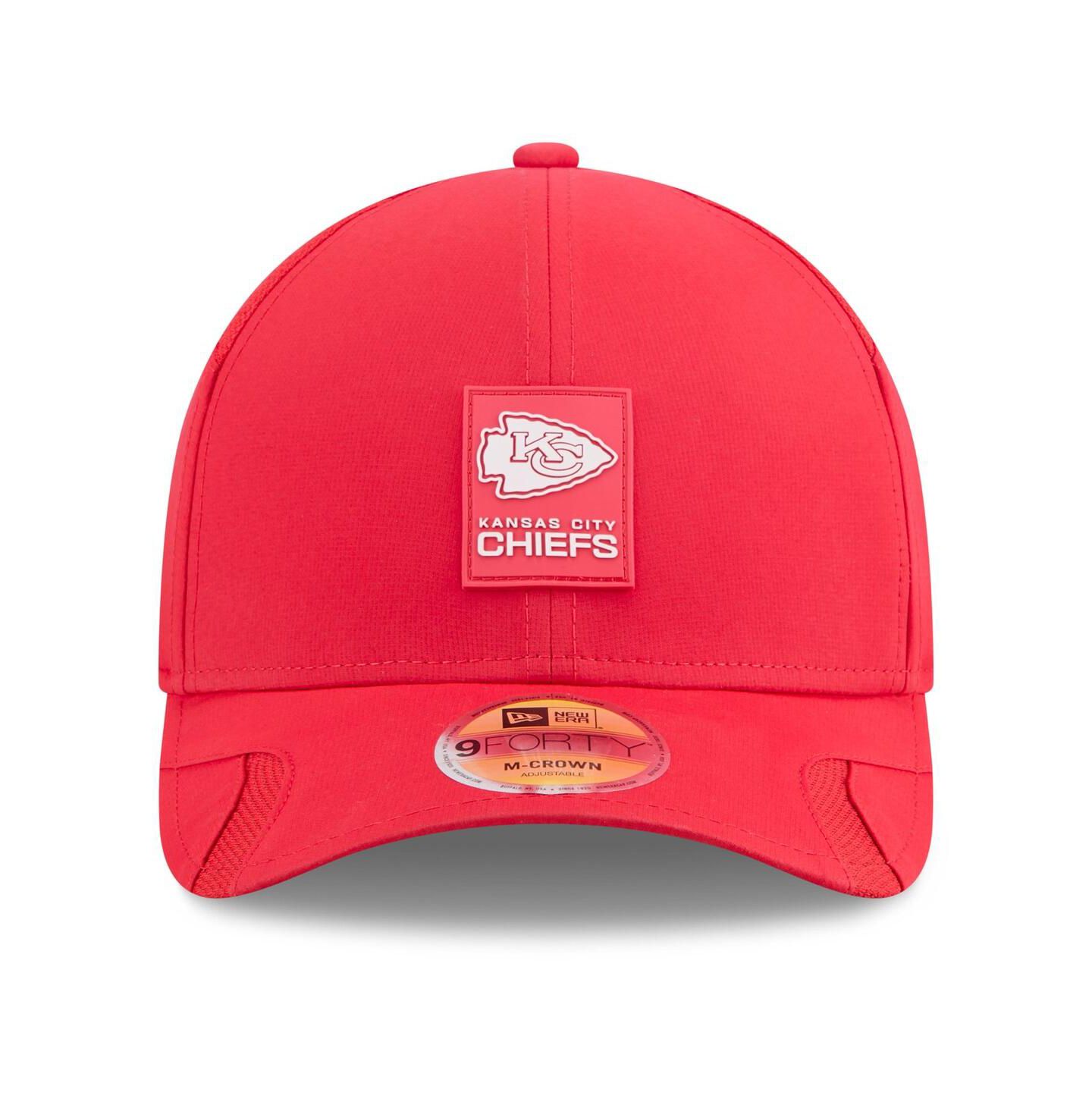 Мужская кепка New Era Red Kansas City Chiefs 2025 Sideline M-Crown 9FORTY Adjustable Hat — фото 5