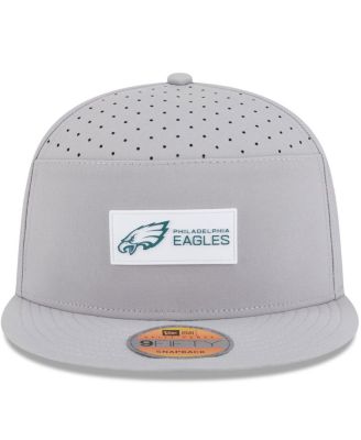 Men's Gray Philadelphia Eagles 2025 Sideline Split Panel 9FIFTY Snapback Hat